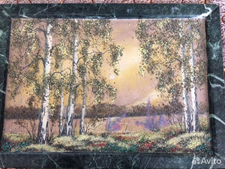 Панно из поделочного камня