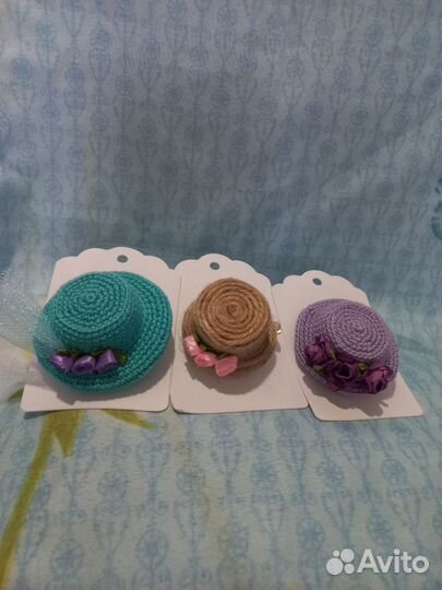 Заколки вязаные крючком для девочек