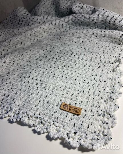 Плед детский вязаный новый