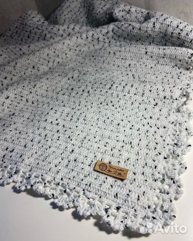 Плед детский вязаный новый