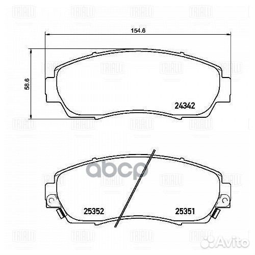 Колодки тормозные honda CR-V 12- передние PF 42