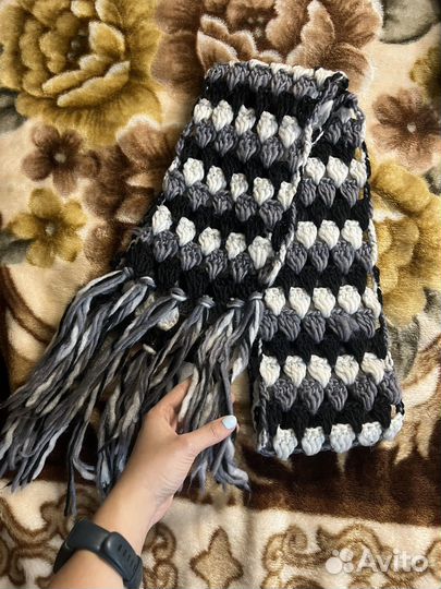 Шарф воздушной вязки теплый