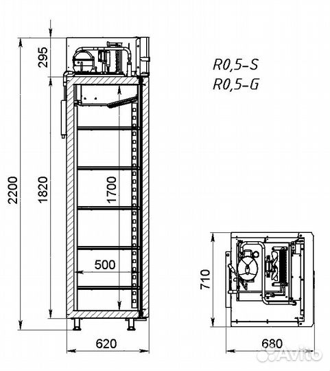 Шкаф морозильный arkto F0.5-S (R290)