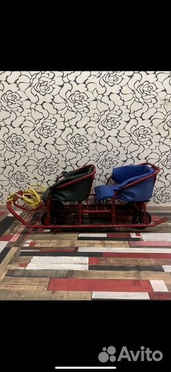 Санки для двойни с колесами