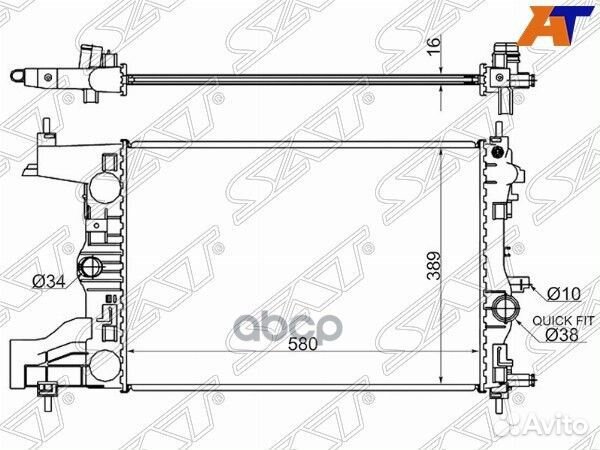 Радиатор Chevrolet Cruze 09- / Daewoo Lacetti 0