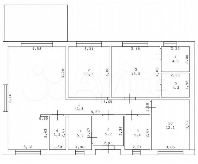 Коттедж 117 м² на участке 9 сот.