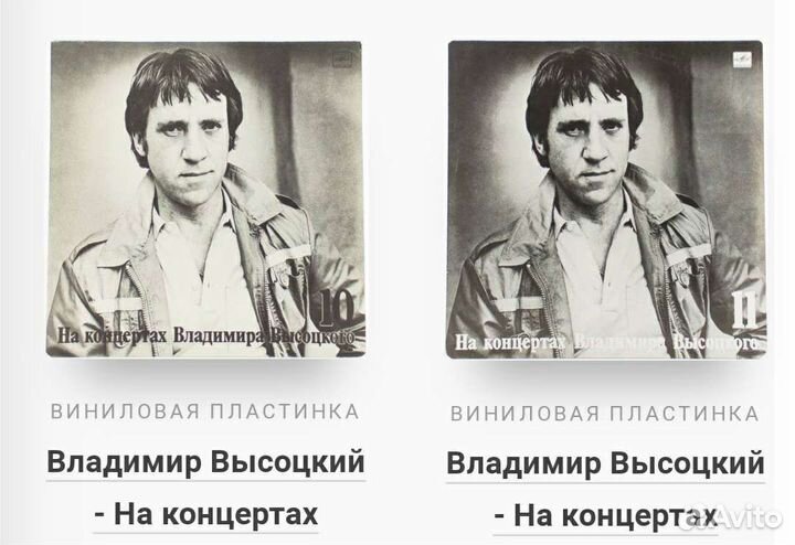 Виниловые пластинки Высоцкого В. С