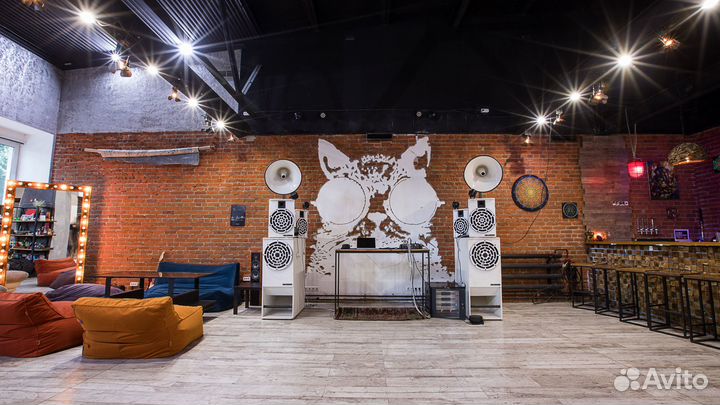 Аренда Лофта 220м2. Клубный звук 12кВт. Бар. Свет