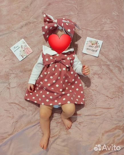 Платье для девочки 74 80