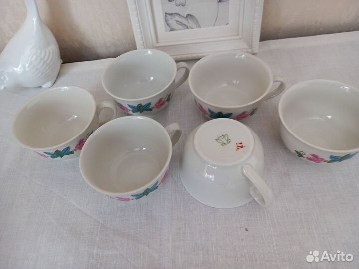 Чашки чайные из сервизов (винтаж) СССР 3 вида