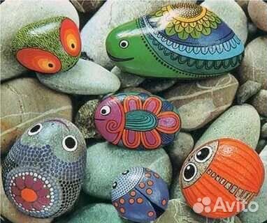 Плоские морские камни для росписи