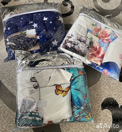 Постельный комплект с одеялом без подушек евро