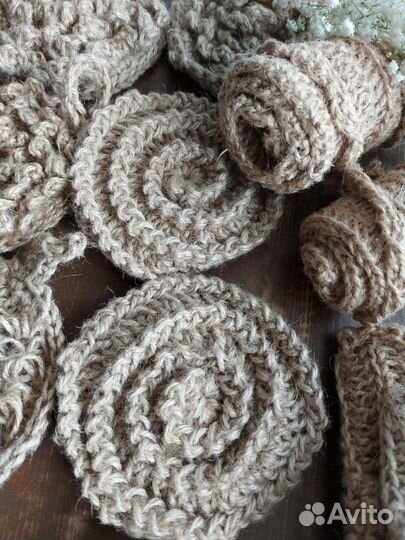 Мочалка ручной работы из джута