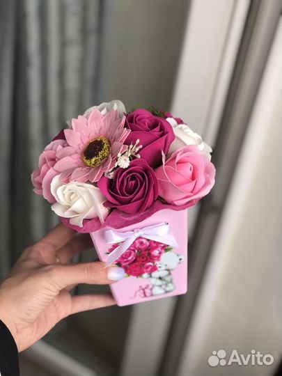 Трапеция из мыльных цветов (подарочный набор )