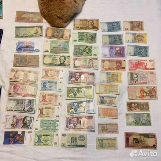 Большая коллекция банкнот боны купюр 180 шт
