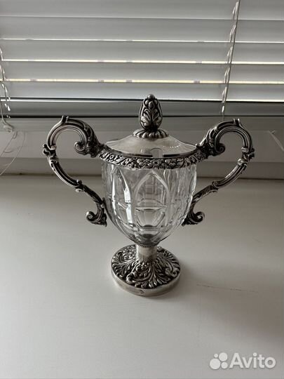 Ваза хрусталь в серебре