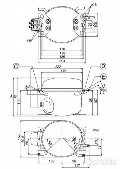 Компрессор для холодильника(Германия) Danfoss