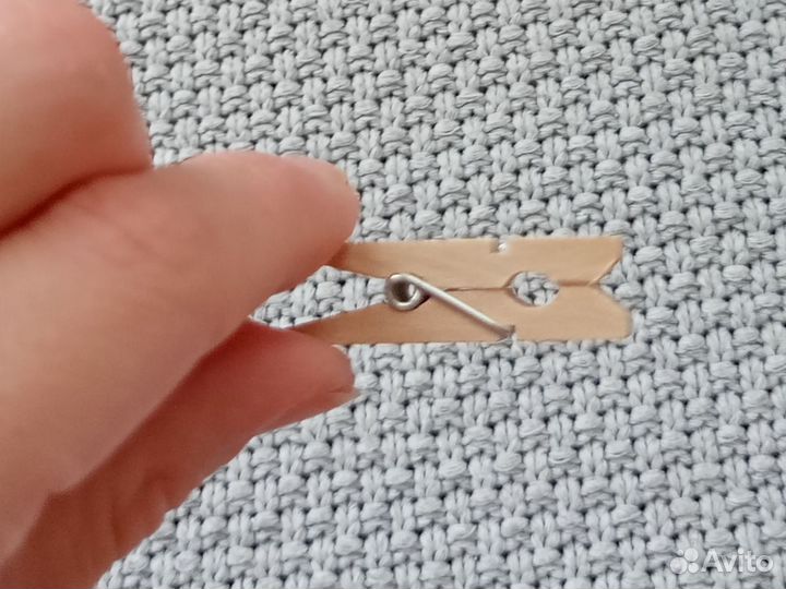 Набор прищепок 9 штук декоративных деревянных