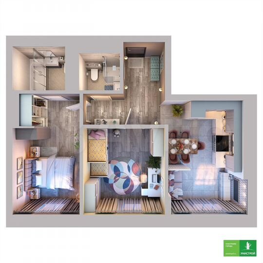 2-к. квартира, 68,7 м², 19/27 эт.