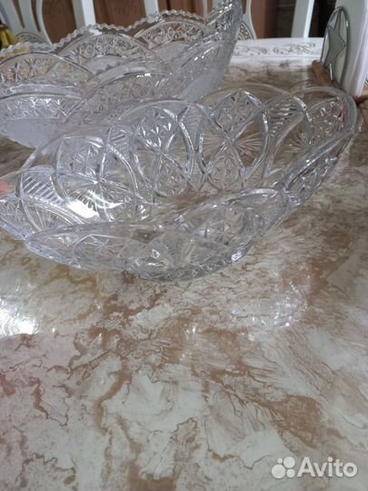 Вазы хрустальные фруктовница шар