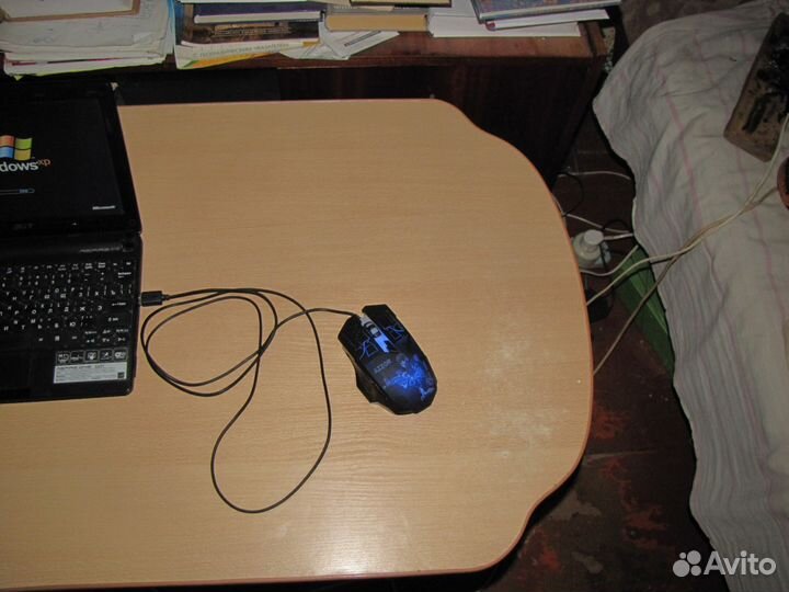 Проводная игровая мышь USB. бу. Полурабочая