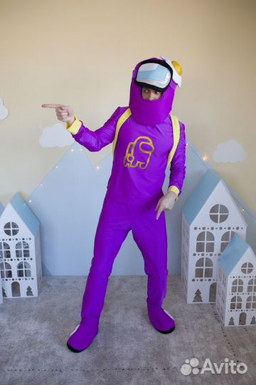 Костюм Амонг Ас /Among Us фиолетовый