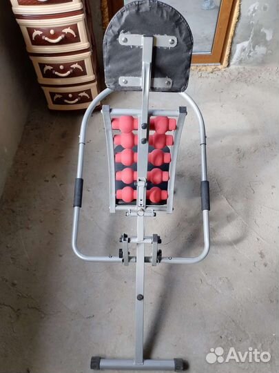 Тренажёр для пресса роликовый, массажный, скамья