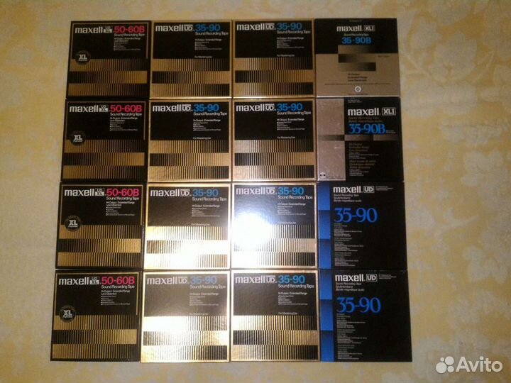 16 катушек без ленты с коробками maxell