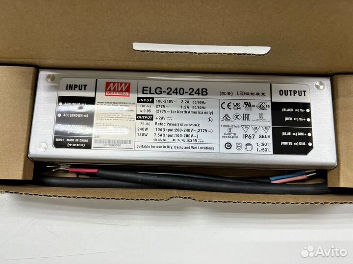 4 Блока питания Mean Well ELG-240-24A