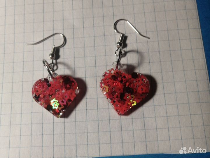 Серьги из уф смолы