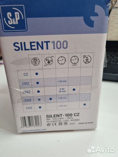 Новый Вентилятор вытяжной 100silent-100 сz