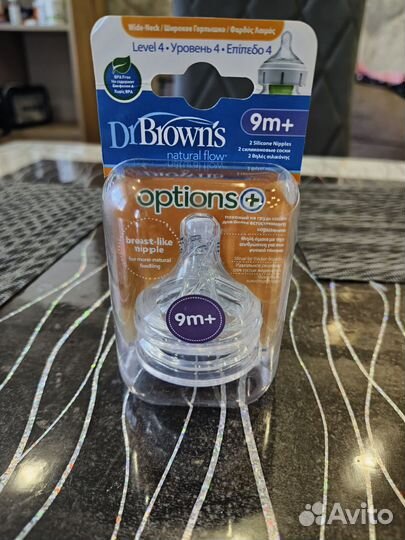 Соски на бутылки Dr.Browns с широким горлышком