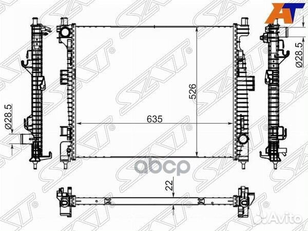 Радиатор Jeep Grand Cherokee 10-18 JP0005-D Sat