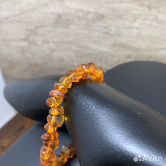 Винтажный Браслет Из Янтарного Камня Ретро