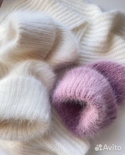 Шапка бактус варежки