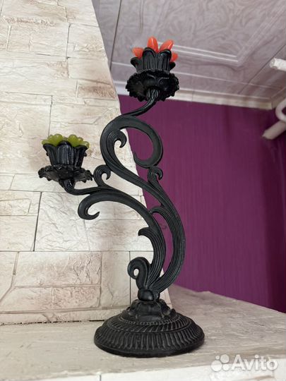 Подсвечники, каминный набор Каслинское литье