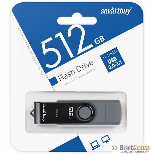 USB 3.0/3.1 Smartbuy 512GB Twist Dual Type-C/Type-A (SB512GB3duotwk)