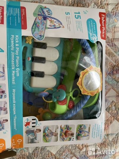 Развивающий коврик fisher price с пианино