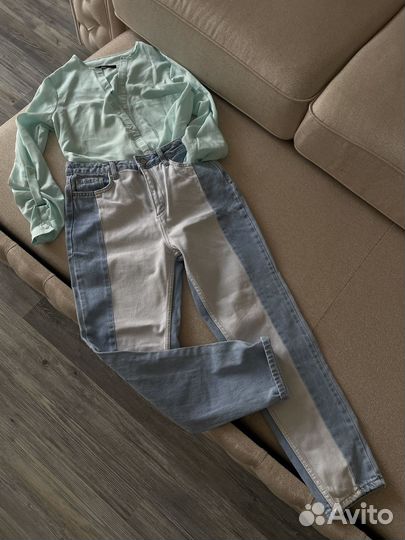 Джинсы и рубашка