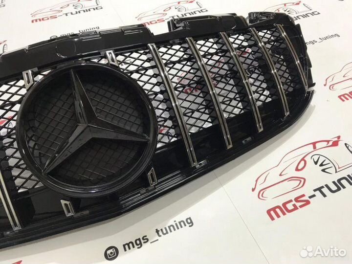 Решетка Mercedes SLC-Class R172 GT Черная звезда