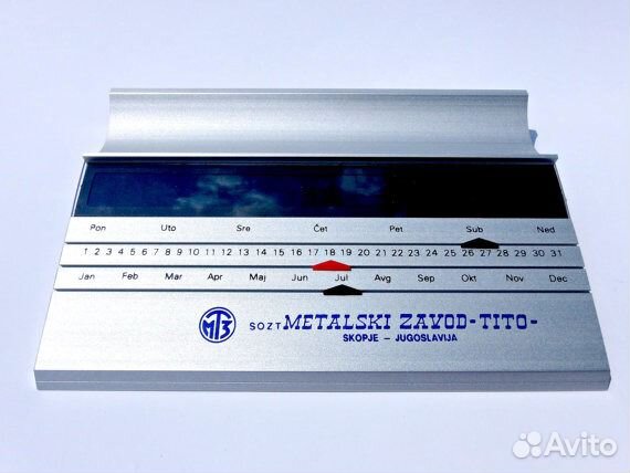 Югославский настольный календарь с термометром