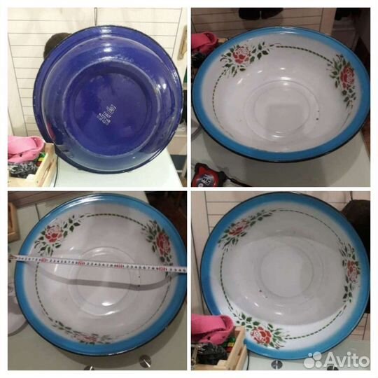 Эмалированный таз, кухонная утварь СССР