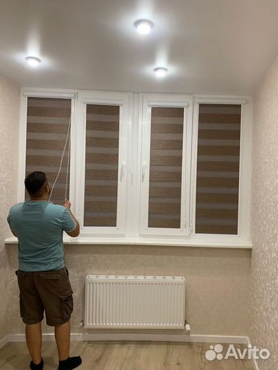 Рулонные шторы зебра