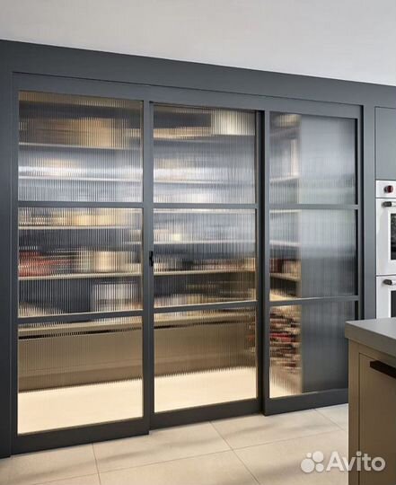 Межкомнатные перегородки с рифленым стеклом