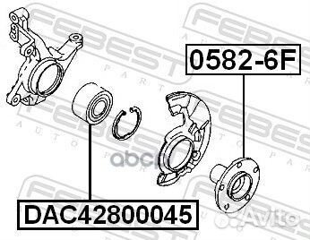 Ступица колеса mazda 6 02-13 пер. 0582-6F Febest