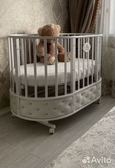 Детская овальная кроватка трансформер