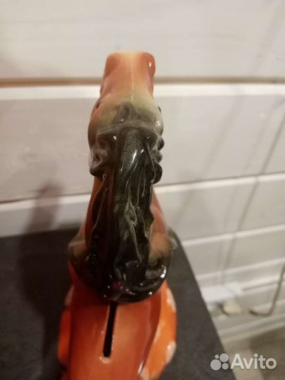 Конь копилка керамика