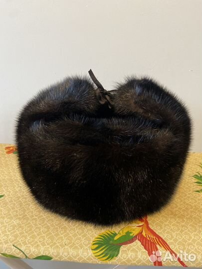 Норковая шапка мужская ушанка
