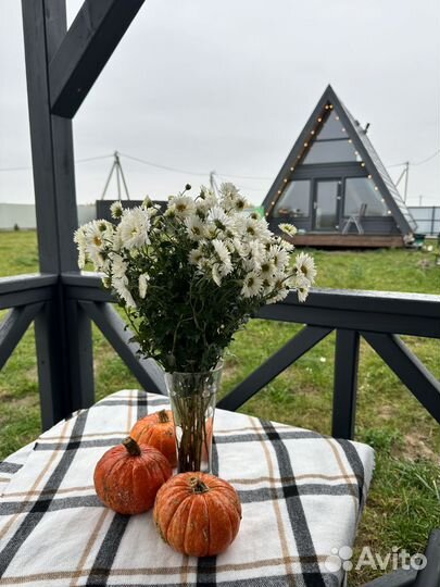 Отдых в А-фрейме на берегу реки