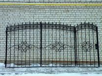 Ворота кованые с калиткой №11